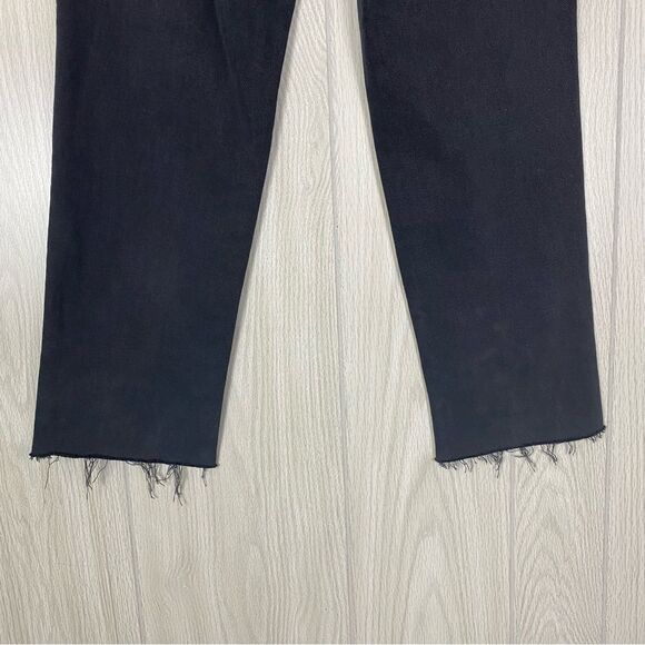 PacSun | Black Distressed High Rise Straight Leg Jeans Size 25 - Picture 6 of 11
